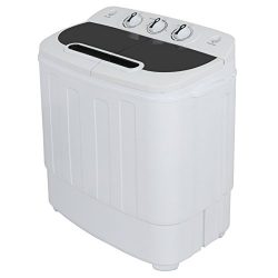 ZENSTYLE Portable Mini Twin Tub Washing machine w/Spin Cycle Dryer Compact Built-in Gravity Drai ...