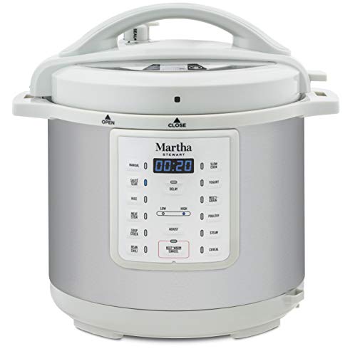 Martha Stewart 8 Qt 7-in-1 Everything Pressure Cooker, Programmable Slow Cooker, Rice Cooker, St ...