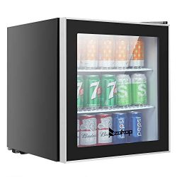 Zokop 60 Can Beverage Refrigerator, Mini Cooler with Removable Shelves, Temperature Adjustable F ...