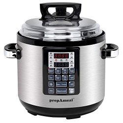 prepAmeal 6QT 11-IN-1 ( 3 Speeds Options ) Pressure Cooker Multi-Use Programmable Instant Cooker ...