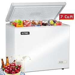 Commercial Top Chest Freezer – Kitma 7 Cu. Ft Deep Ice Cream Freezer with Adjustable Therm ...