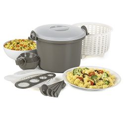 Prep Solutions by Progressive Microwaveable Rice and Pasta Cooker-16 Piece Set Includes Measurin ...