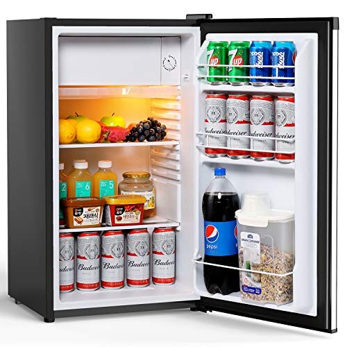 Colzer Compact Refrigerator, Mini Fridge with Freezer for Office