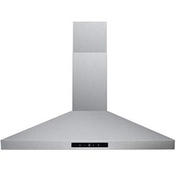 DKB Wall Mounted Range Hoods Brushed Stainless Steel 400 CFM (Silver4, 30″ Touch Sensitive)