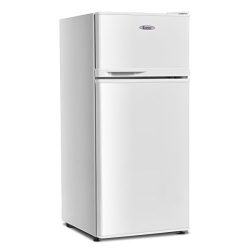 COSTWAY Compact Refrigerator, 2-Door 3.4 cu. ft. Under Counter Fridge, Freezer Cooler Unit for D ...