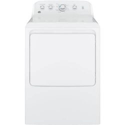 GE GTD42EASJWW Aluminized Alloy Drum Electric Dryer, 7.2 Cu. Ft. Capacity, White,