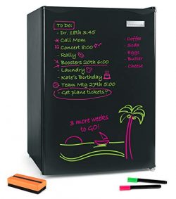 Igloo IRF26EBBK Dry Eraser Board Refrigerator, Freezer, Removable & Adjustable Glass Shelves ...