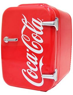 Coca-Cola Vintage Chic 4L Cooler/Warmer Mini Fridge by Cooluli for Cars, Road Trips, Homes, Offi ...