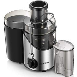 Juicer, Aicook Upgrade Juice Extractor with 3” Wide Mouth, 3 Speed Centrifugal Juicer Mach ...