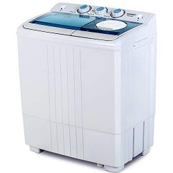 KUPPET Compact Twin Tub Portable Mini Washing Machine 21lbs Capacity, Washer(14.4lbs)&Spiner ...