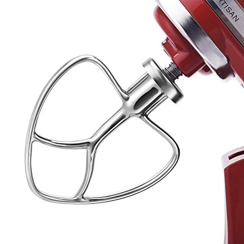 Polished Stainless Steel Flat Beater for Kitchenaid 4.5 Qt – 5 Qt Tilt-Stand Mixer Attachm ...