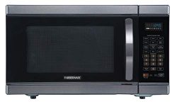 Farberware Black FMO11AHTBSJ 1.1 Cu. Ft 1100-Watt Microwave Oven with Smart Sensor Cooking, Inve ...