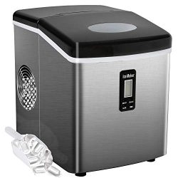 Countertop Ice Maker Portable Ice Making Machine with Timer -Bullet Ice Cubes Ready in 6 Mins &# ...