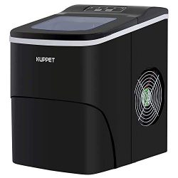 KUPPET Portable Ice Maker, Countertop Ice Machine with Self-clean Function, Ready in 6min, 26 lb ...