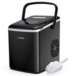 Colzer Electronic ice maker Portable Countertop, 26lbs Ice per 24 hours, 9 Ice Cubes Ready in 7- ...