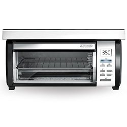 BLACK+DECKER Spacemaker Under-Counter Toaster Oven, Black/Stainless Steel, TROS1000D