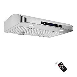 IKTCH 30 Inch Under Cabinet Range Hood Stainless Steel Kitchen Stove Vent, 900 CFM, 2pcs Adjusta ...