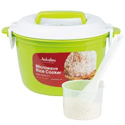 Andcolors Microwave Rice Cooker Steamer – Complete Set – Makes 2 to 4 servings ̵ ...