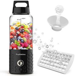 PopBabies Portable Blender, Personal Blender with USB Rechargeable Small Blender for Shakes and  ...