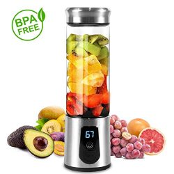 Portable Blender, Smoothie Blender, Electric Shaker Bottle, 3 in 1 Cordless Personal Blender Jui ...