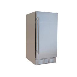 EdgeStar IB250SSOD 15 Inch Wide 20 Lbs. Built-in Outdoor Ice Maker with 25 Lbs. Daily Ice Produc ...