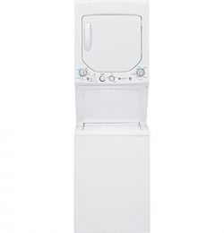 GE GUD24ESSJWW Spacemaker 6.4 Cu. Ft. White Electric Laundry Center