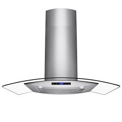 AKDY 30″ Wall Mount Stainless Steel Touch Panel Kitchen Range Hood Cooking Fan