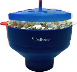 Original Salbree Red White & Blue, American Pride, Microwave Popcorn Popper, Silicone Popcor ...