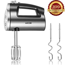 AICOK Hand Mixer Electric 2019 Durable Version, 6 Speed Powerful Handheld Mixer (Peak Power 300  ...