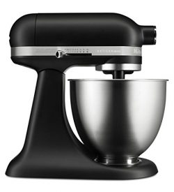 KitchenAid KSM3311XBM Artisan Mini Series Tilt-Head Stand Mixer, 3.5 quart, Matte Black