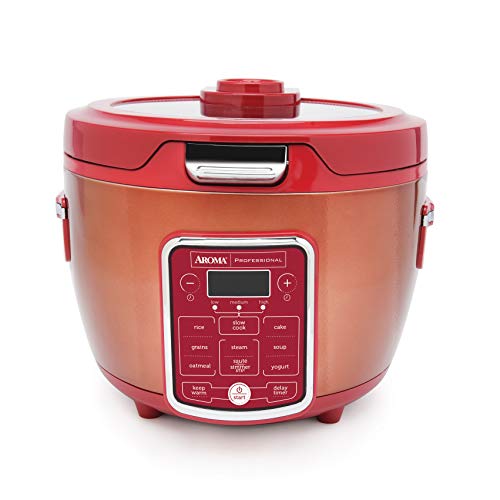 Aroma Professional ARC-1230R RICE COOKER/MULTICOOKER, 20 Cup Cooked, Red