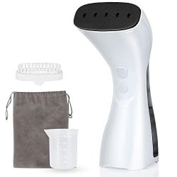 Garment Steamer for Clothes, 2-in-1 Dry & Steam Iron, 1000W Powerful Travel Steamer with Hor ...