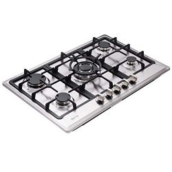 Deli-kit DK257-A02 30″ LPG/NG Gas Cooktop gas hob stovetop 5 burners Dual Fuel 5 Sealed Bu ...