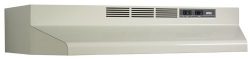 Broan 413002 Ductless Range Hood Insert with Light, Exhaust Fan for Under Cabinet, Bisque White, ...