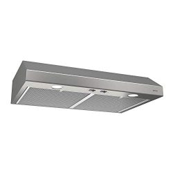 Broan-NuTone BCSD124SS Glacier Range Hood with Light, Exhaust Fan for Under Cabinet, Stainless S ...