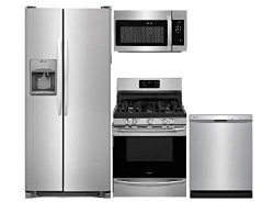 Frigidaire 4 Piece Stainless Steel Kitchen Package FFSS2615TS 36″Freestanding Refrigerator ...