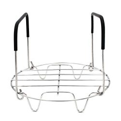 WaterLuu Steamer Trivet with Heat Resistant Handles for Instant Pot Fits for 5,6,8 Quart Instant ...