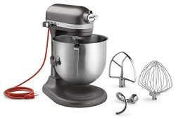 KitchenAid KSM8990DP 8-Quart Commercial Countertop Mixer, 10-Speed, Gear-Driven, Dark Pewter (Re ...