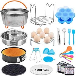 20 Pcs Pressure Cooker Accessories Compatible with 5,6,8 Qt Instant Pot, Steamer Basket Kitchen  ...