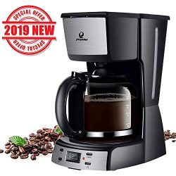 Posame Electric Coffee Makers-12 Cup Programmable Smart Drip Coffee Maker Brew Machine with 1.6Q ...