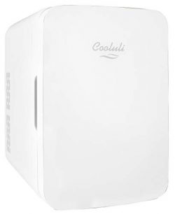 Cooluli Infinity White 10 Liter Compact Portable Cooler Warmer Mini Fridge for Bedroom, Office,  ...