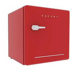 KUPPET Classic Retro Compact Refrigerator Single Door, Mini Fridge with Freezer, Small Drink Chi ...