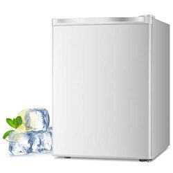 Free Standing Upright Freezer with Removable Shelf, Adjustable Thermostat, Compact Reversible Si ...