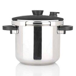 Zavor EZLock 7.4 Quart Dual-Setting Pressure Cooker with Universal Locking Mechanism and Accesso ...