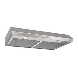 Broan-NuTone BKSH130SS Sahale Range Hood with Light and EZ1 Installation Brackets, 30-Inch, Stai ...