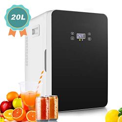 20L Mini Fridge, Large Capacity Compact Cooler and Warmer with Digital Thermostat Display and Co ...