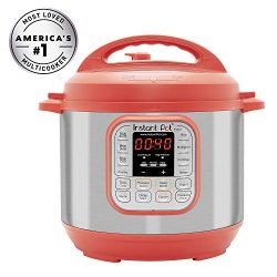 Instant Pot Duo RED 60, 120V-60Hz, 7-in-1 Multi-Use Programmable Pressure, Slow, Rice Cooker, St ...