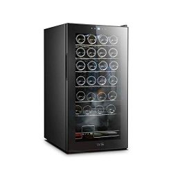 Wine Refrigerator 28 Bottle Compressor Refrigerator Freestanding Wine Cellars with Digital Touch ...