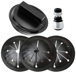 Garbage Disposal Splash Guards and Sink Stopper Set 4 Pack（3+1), Food Waste Disposer Replacemen ...