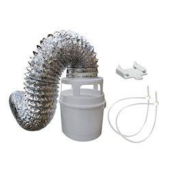 Raven Indoor Dryer Vent Kit with Bucket and 4 feet Flexible Aluminum Foil Duct TDIDVKZW 211L